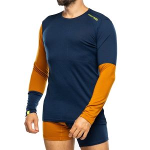 Термокофта ORTOVOX 185 rock'n'wool long sleeve M | deep ocean