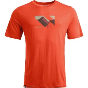 Футболка ORTOVOX 140 cool landscape TS M | hot orange