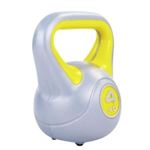 Гиря Liveup Plastic kettel bell | сірий/жовтий | 4кг | Art: LS2047-4
