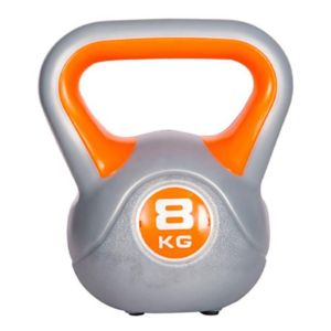 Гиря Liveup Plastic kettel bell | сірий/помаранчевий | 8кг | Art: LS2047