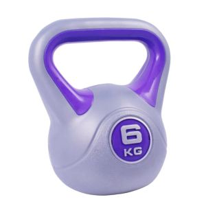 Гиря Liveup Plastic kettel bell | сірий/фіолетовий | 6кг | Art: LS2047-6